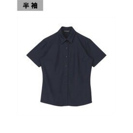 トーキョーシャツ TOKYO SHIRTS 形態安定 レギュラー衿 半袖 レディースニットシャツ （ネイビー）