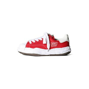 ���]�� �~�n�����X�q�� Maison MIHARA YASUHIRO BLAKEY Original Sole Canvas Low Cut Sneaker - A08FW735 �iRed�j
