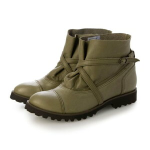 ヨースケ YOSUKE 本革ショートブーツ (カーキ)