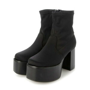 ヨースケ YOSUKE 厚底ショートブーツ (ブラックコンビ)