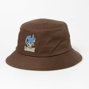 ���R�X�e LACOSTE ANIMATION BUCKET HAT �iBROWN�j