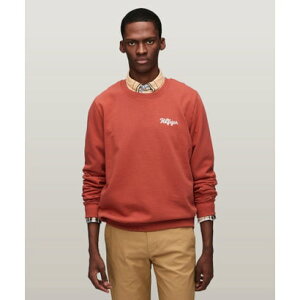トミー ヒルフィガー TOMMY HILFIGER ヒルフィガーチェーンステッチトレーナー (レッド)