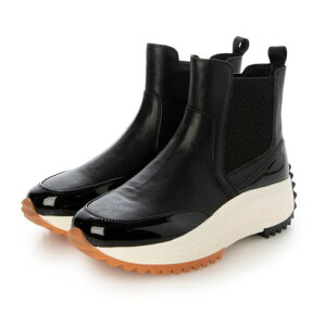 ヌーベル ヴォーグ リラックス Noubel Voug Relax 厚底トラックソール サイドゴア スニーカーブーツ (ブラック)