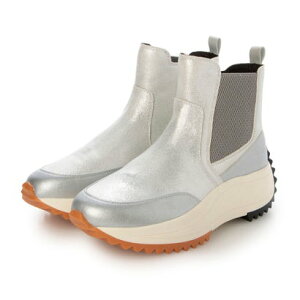 ヌーベル ヴォーグ リラックス Noubel Voug Relax 厚底トラックソール サイドゴア スニーカーブーツ (シルバー)