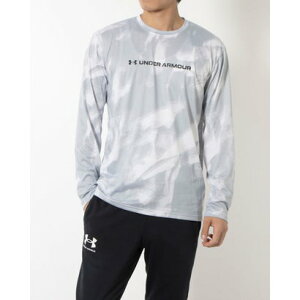 アンダーアーマー UNDER ARMOUR メンズ 長袖機能Tシャツ UAテック プリント ロングスリーブ Tシャツ 1388223 (White//)