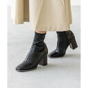 メヌエ Menue 極やわブーツ 7cmヒール （1025ブラックxウッドヒールPU）