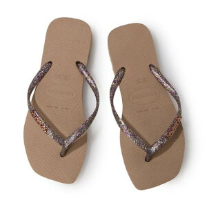 �n���C�A�i�X Havaianas �T���_�� ���o�[�r�[�`�T���_�� Slim-Square-Logo-Metallic-Rose-Gold �iRose Gold�j