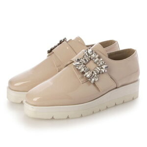 【EVOL/イーボル】 21.5cmから25cmまで豊富なサイズ展開/軽量バックルシューズ IX5578 (アイボリーエナメル)