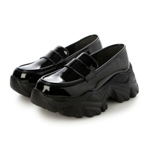 アタガール attagirl 厚底コインローファー (ブラックエナメル)