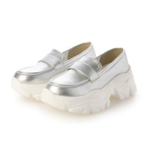 アタガール attagirl 厚底コインローファー (シルバースムース)