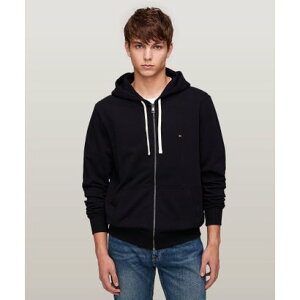 トミー ヒルフィガー TOMMY HILFIGER エッセンシャルテリージップアップパーカー (ネイビー)