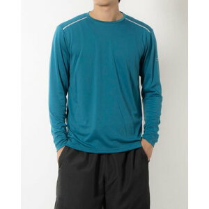 ティゴラ TIGORA メンズ 陸上/ランニング 長袖Tシャツ ランニング メンズ無地長袖Tシャツ TR-3R1214TL (ブルー)