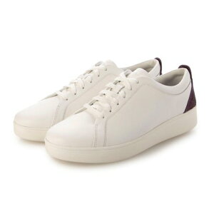 tBbgtbv fitflop RALLY CRYSTAL-BACKTAB LEATHER SNEAKERS iUrban White/Mauve Winej