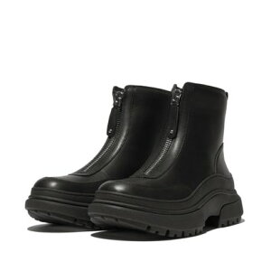 tBbgtbv fitflop WYLDER ZIP-FRONT LEATHER ANKLE BOOTS iBlackj
