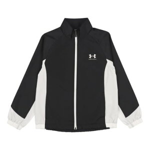 アンダーアーマー UNDER ARMOUR ジュニア ウインドジャケット UAスポーツスタイル メッシュ ジャケット 6000884 (Black / White / Racer Red)