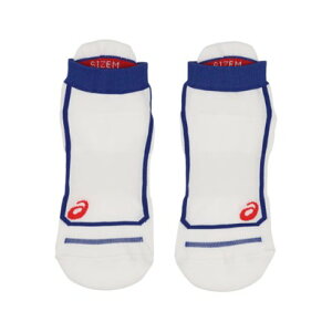 アシックス ASICS 陸上/ランニング ソックス ロードソックス 3013A851 (ブリリアントホワイト×トゥルーブルー)