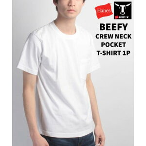 �W�[���Y���C�g JEANS MATE �yHANES�zBEEFY-T �|�P�b�gT�V���c �i�z���C�g�j�w�C���Y �r�[�t�B�[ ���j�Z�b�N�X ���n ���� �N���[�l�b�N �|�P�b�g�t�� �p�b�NT ��� ���� �� 100�� �R�b�g��