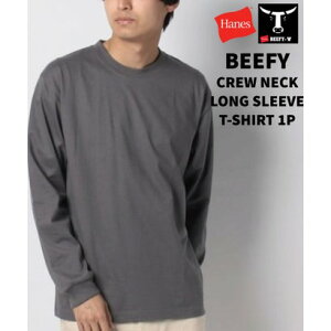 �W�[���Y���C�g JEANS MATE �yHANES�zBEFFY �r�[�t�B�[ H5186 �����O �X���[�u T�V���c �R�b�g��100% �w�r�[�E�F�C�g �^�t�Ō^���ꂵ�ɂ��� �i�`���R�[���O���[�j