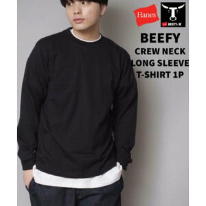 �W�[���Y���C�g JEANS MATE �yHANES�zBEFFY �r�[�t�B�[ H5186 �����O �X���[�u T�V���c �R�b�g��100% �w�r�[�E�F�C�g �^�t�Ō^���ꂵ�ɂ��� �i�u���b�N�j