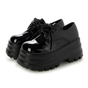 アタガール attagirl 厚底レースアップシューズ (ブラックエナメル)