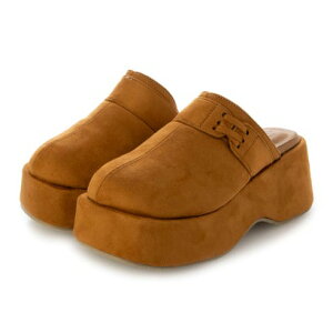 アタガール attagirl 厚底サボサンダル (キャメルスエード)