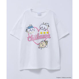 マックハウス Mac-House ちいかわ 半袖Tシャツ ハート F620161DM （ホワイト）