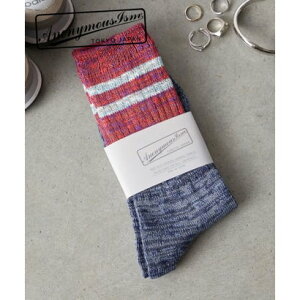 �A�m�j�}�X�C�Y�� ANONYMOUSISM AnonymousIsm Slub Stripes Crew �v���[���g �M�t�g �i���b�h�j