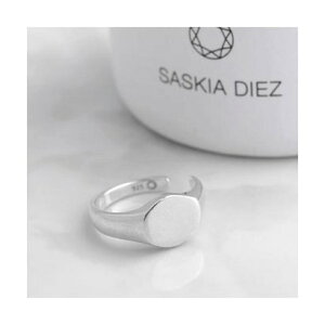 TXLAfBbc SASKIA DIEZ Saskia Diez C[Jt SIGNET EARCUFF SMALL iSILVER/Vo[j