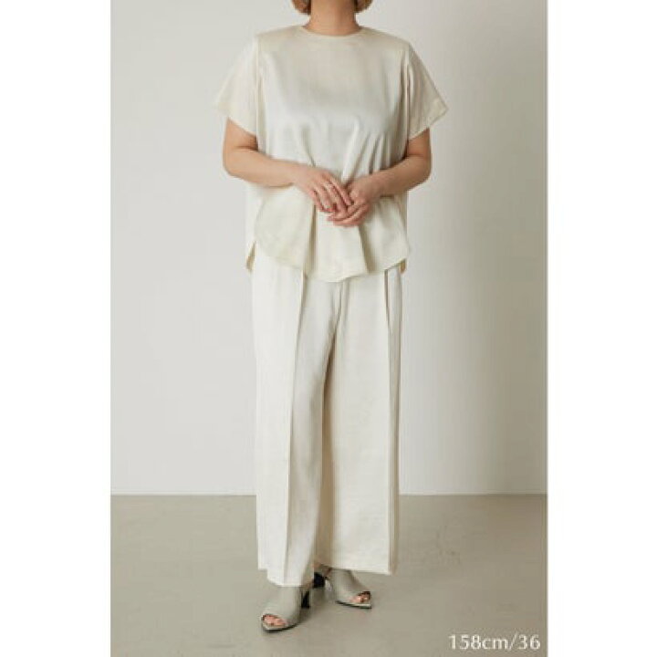 楽天市場】リムアーク RIM.ARK Loose satin slacks （L/BLU  