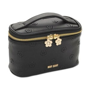 マリークワント MARY QUANT シンプルエンボスデイジーバニティ (ブラック)