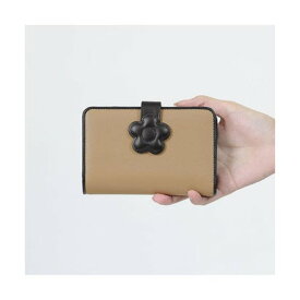マリークワント MARY QUANT デイジーパッチスナップ2 Lウォレット （ベージュ）
