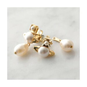 BBA EGXgEbh Vivienne Westwood Vivienne Westwood sAX INASS EARRINGS 62020104 iR107/GOLD-Creamrosej
