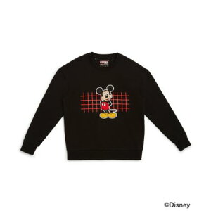 �G�[�G�k�V�[�X�g�A ANC STORE GUESS / Mickey & Friends CAPSULE COLLECTION / Crew�[Neck Sweat (Exclusive Item)/�Q �iBLACK�j