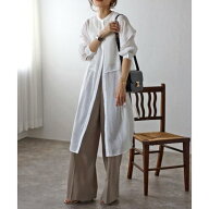 ボンジュールサガン BONJOUR SAGAN バンドカラーデザインシャツワンピース （OFF-WHITE）
