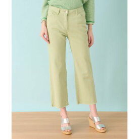 レリアン Leilian ストレッチクロップドパンツ （ライトグリーン）