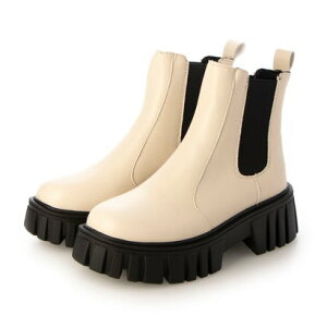 アタガール attagirl 厚底サイドゴアブーツ (アイボリースムース)