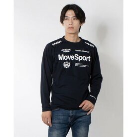 デサント DESCENTE メンズ 長袖機能Tシャツ オーセンティックロゴ 長袖シャツ ST4FLT00M （ネイビー）