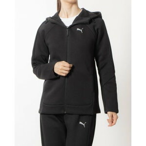 プーマ PUMA レディース ニットジャケット EVOSTRIPE フーデッドジャケット_ 684211 (プーマ ブラック)