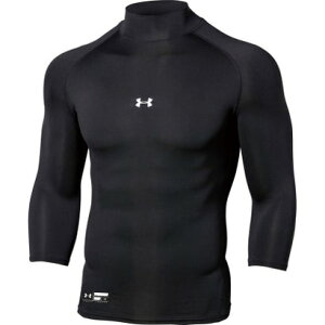 アンダーアーマー UNDER ARMOUR UNDER ARMOUR アンダーアーマー UA ヒートギアアーマー コンプレッション 3/4モック【返品不可商品】 (BLK)