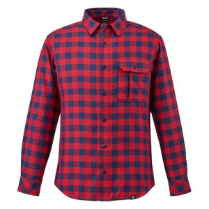 ~[ MILLET MILLET ~[ AEghA THERMO CHECK SHIRT LS M MIV03136 iDEEP REDj
