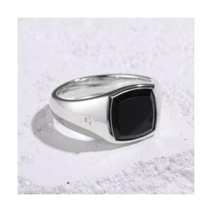 �g���E�b�h TOM WOOD TOMWOOD �����O Kay Ring Polished Onyx 101276 �V���o�[925 �i�V���o�[�j