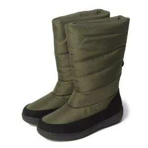 ノースデイト North Date 【NorthDate/ノースデイト】北海道より〜滑りにくいWグリップスパイク蓄熱保温ナイロンキルティングブーツ (カーキコンビ)