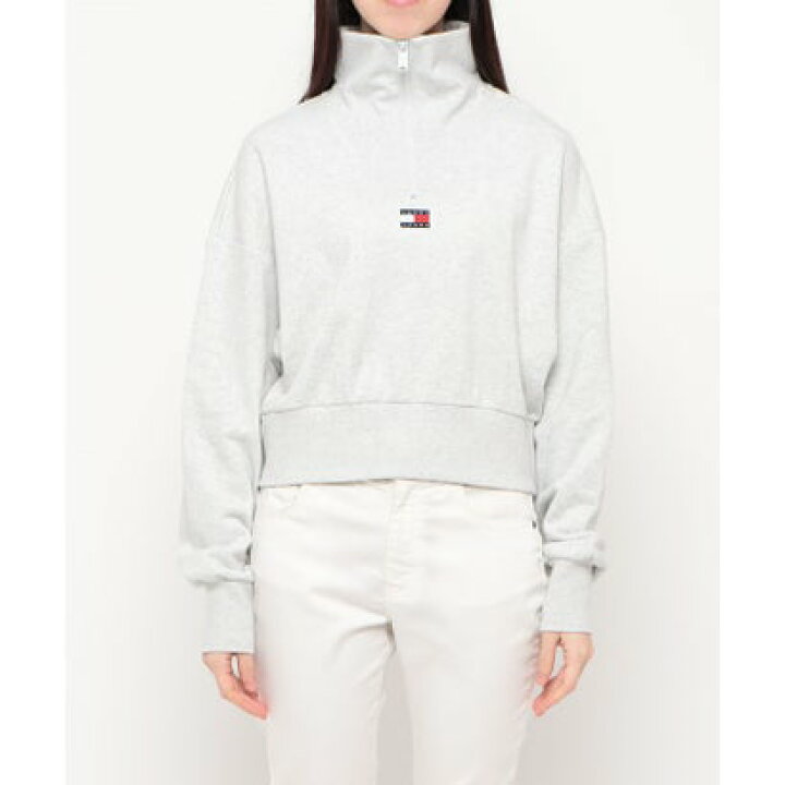 楽天市場】トミージーンズ TOMMY JEANS クロップドバッジハーフジップ 