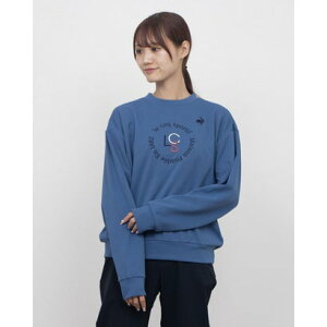 ルコックスポルティフ le coq sportif レディース 長袖機能Tシャツ ヒートナビ ライトクルーネックスウェット LT4FLT02L (ブルー)