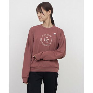 ルコックスポルティフ le coq sportif レディース 長袖機能Tシャツ ヒートナビ ライトクルーネックスウェット LT4FLT02L (レッド)