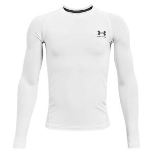 アンダーアーマー UNDER ARMOUR UNDER ARMOUR アンダーアーマー UAヒートギアアーマー ロングスリーブ シャツ キッズ【返品不可商品】 (WHITE/BLACK)