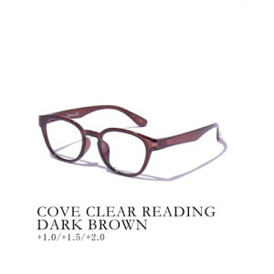 ジュガードフォーティーン jugaad14 【jugaad14 / ジュガードフォーティーン】COVE CLEAR READING 老眼鏡 リーディンググラス ウェリントン 日本製 鯖江グラス (ダークブラウン系)
