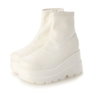 アタガール attagirl 厚底ウェッジブーツ (ホワイトスムース)