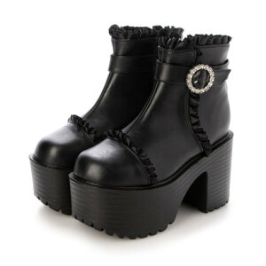 ヨースケ YOSUKE 厚底ショートブーツ (ブラック)