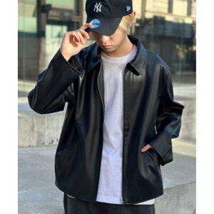 �Z�b�g�A�b�v�Z�u�� SETUP7 �yMAISON CLUB�zSoft lamb leather like ZIP JACKET �\�t�g�������U�[���C�N�W�b�v�W���P�b�g �i�u���b�N�j